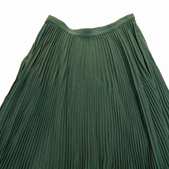 Theory Earth Green Pleated Maxi Skirt - Picture 7 of 15